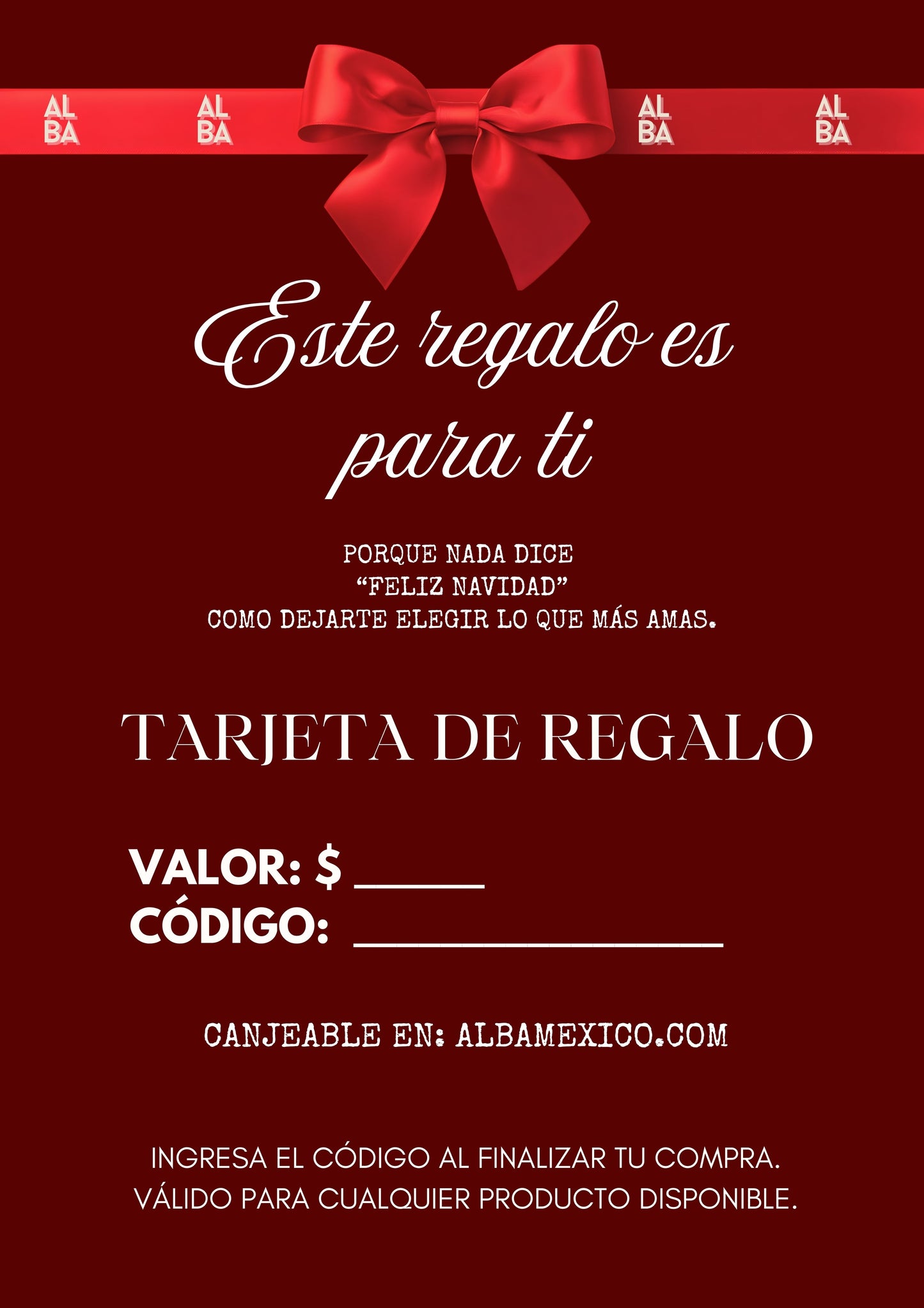 TARJETA DE REGALO