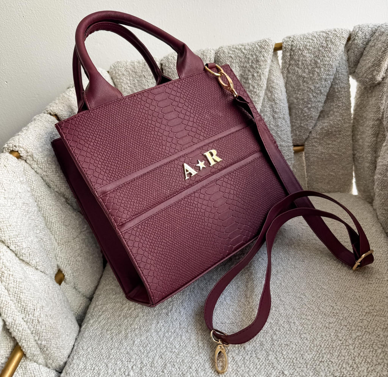 TOTE MEDIANA BURGUNDY