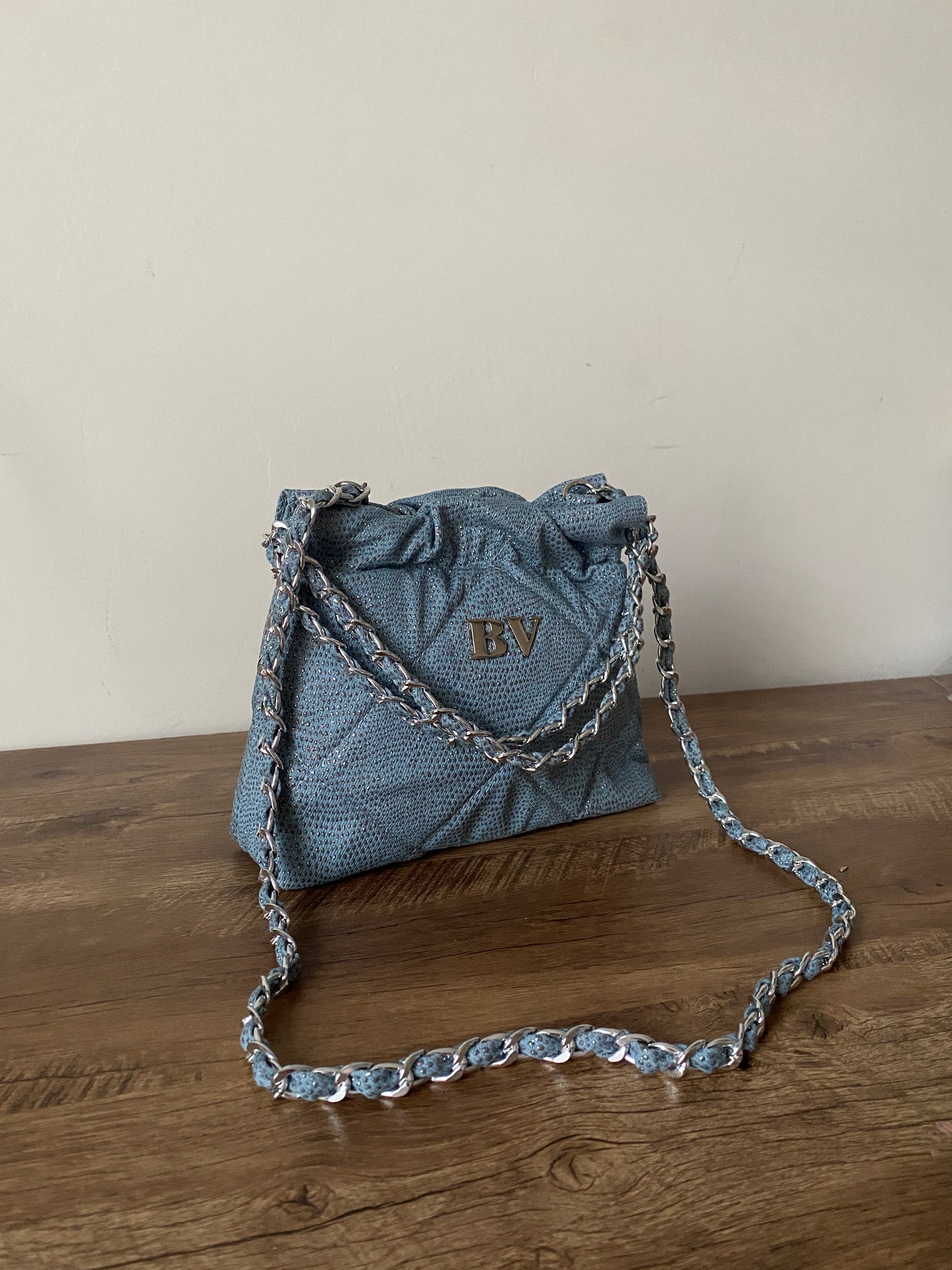 Gia mini denim glitter