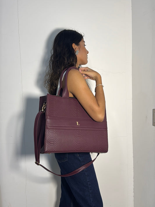 MAXI TOTE BURGUNDY