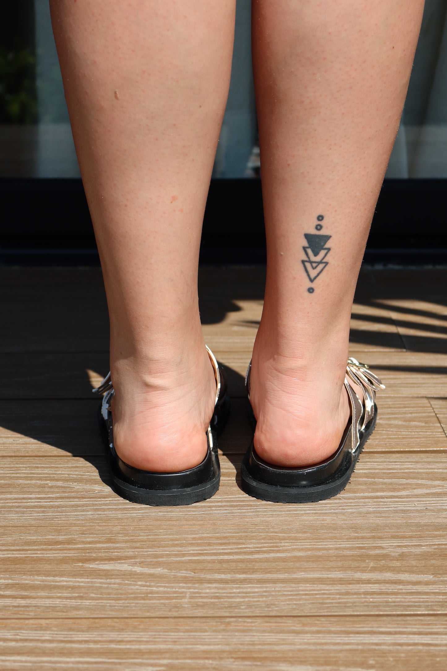 Cow print sandals