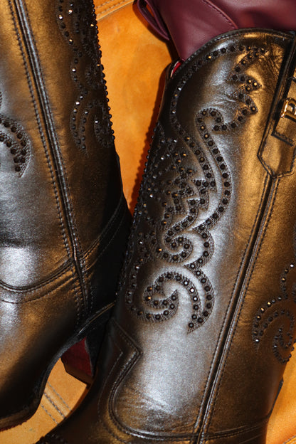 DALLAS BOOTS SHINY NEGRO