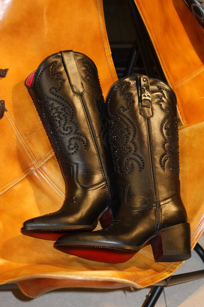 DALLAS BOOTS SHINY NEGRO